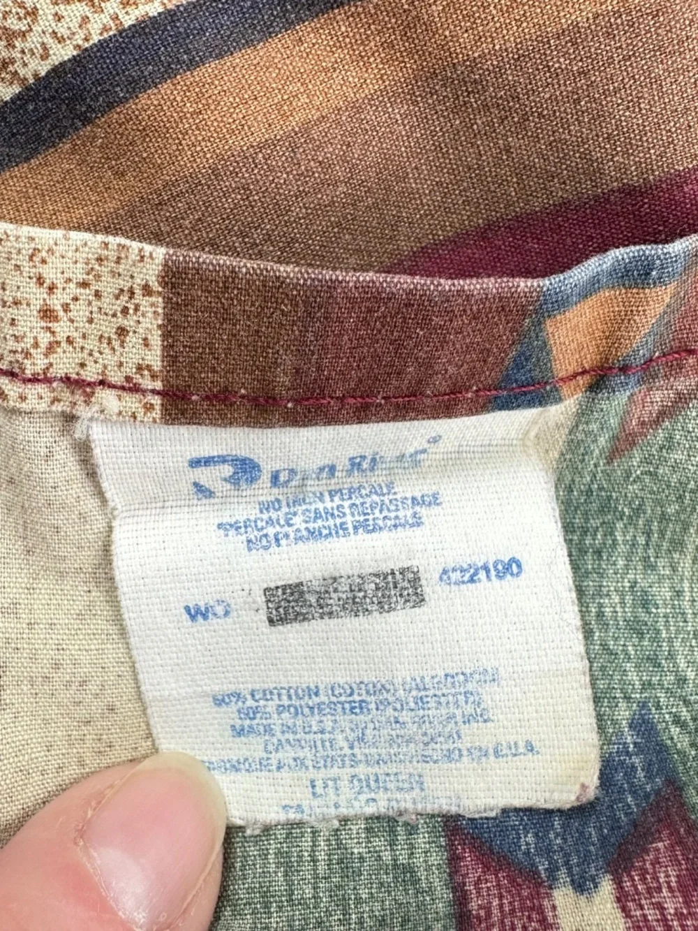 Vintage Dan River Southwest Aztec Queen Sheet Set, Fitted Flat and 2 Cases